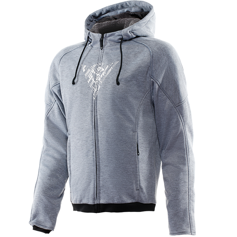 CHAQUETA DAINESE BOVISA SAFETY HOODIE FULL ZIP GREY MELANGE/BLACK