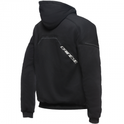 SUDADERA DAINESE DAEMON-X SAFETY HOODIE FULL ZIP BLACK/BLACK/WHITE