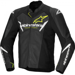 CHAQUETA ALPINESTARS FASTER V3 AIRFLOW BLACK/WHITE/YELLOW