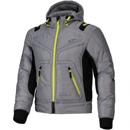 CHAQUETA ALPINESTARS MOHOBBS WATERPROOF LUNAR GRAY/LIME PUNCH