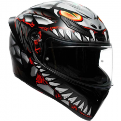 CASCO AGV K1 S LYZARD MATT BLACK/GREY/RED