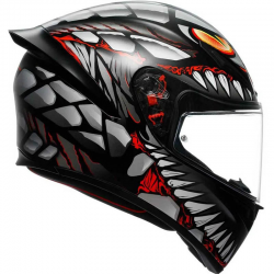 CASCO AGV K1 S LYZARD MATT BLACK/GREY/RED