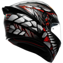 CASCO AGV K1 S LYZARD MATT BLACK/GREY/RED