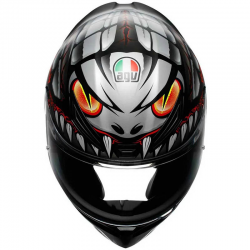 CASCO AGV K1 S LYZARD MATT BLACK/GREY/RED