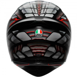 CASCO AGV K1 S LYZARD MATT BLACK/GREY/RED