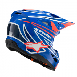 CASCO ALPINESTARS S-M3 INFANTIL WURX BLUE/RED/WHITE