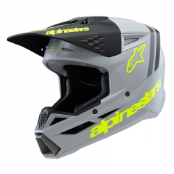 CASCO ALPINESTARS S-M3 INFANTIL RADIUM GREY/BLACK/YELLOW FLUO MATT