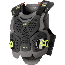 PROTECCION ALPINESTARS A-4 MAX CHEST PROTECTOR BLACK/ANTHRACITE/YELLOW FLUO