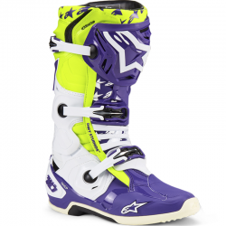 BOTAS ALPINESTARS TECH 10 DIRT ESTUDIOS WHITE/PURPLE/YELLOW FLUO