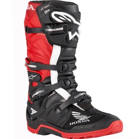 BOTAS ALPINESTARS TECH 7 ENDURO DRYSTAR HONDA BLACK/RED BRIGHT