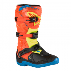 BOTAS ALPINESTARS TECH 3S JUNIOR ORANGE FLUO/BLUE/YELLOW FLUO