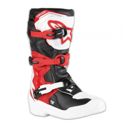 BOTAS ALPINESTARS TECH 3S JUNIOR WHITE/BLACK/RED LIGHT