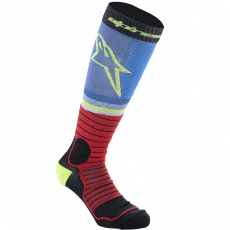 CALCETINES ALPINESTARS MX PRO V2 BLACK/RED/LIGHT BLUE