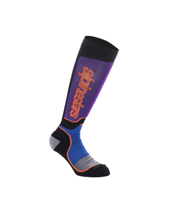 CALCETINES ALPINESTARS MX PLUS JUNIOR BLACK/BLUE/PURPLE
