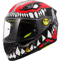 CASCO LS2 KID PUNK GREY/RED