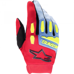 GUANTES ALPINESTARS FULL BORE LIGHT BLUE/RED/BERRY