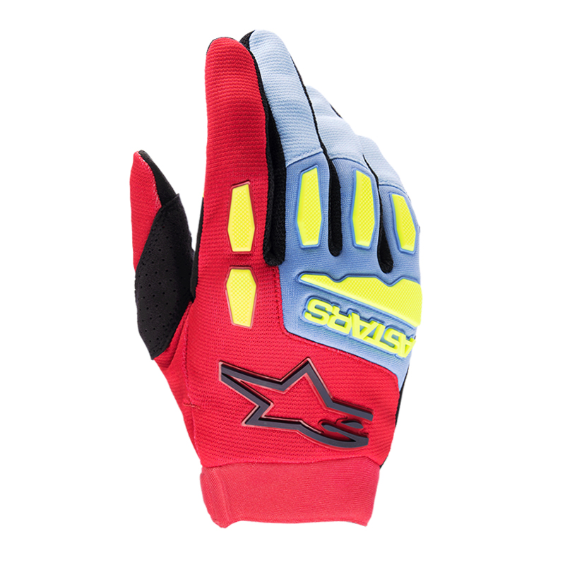 GUANTES ALPINESTARS FULL BORE JUNIOR LIGHT BLUE/RED/BERRY