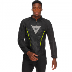 CHAQUETA DAINESE HEROSPHERE AIR TEX JACKET NEGRO/BLANCO/AMARILLO FLUOR