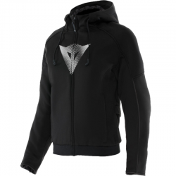 SUDADERA DAINESE DAEMON-X SAFETY HOODIE FULL ZIP LADY BLACK/WHITE