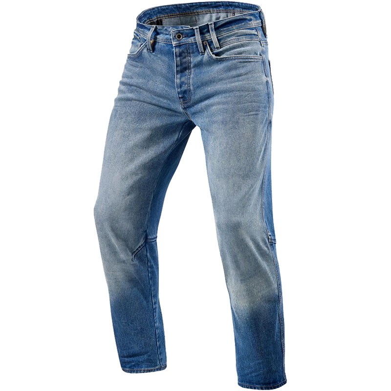 PANTALONES VAQUEROS REVIT SALT TF L32 TIRO CORTO AZUL GASTADO