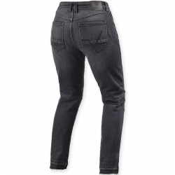 PANTALONES VAQUEROS REVIT MOTO 2 SLIM L32 LADY DARK BLACK