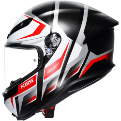 CASCO AGV K6 S KARVE MATT BLACK/WHITE/RED