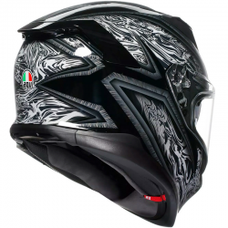 CASCO AGV K7 DAMASCUS BLACK/SILVER