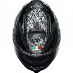 CASCO AGV K7 DAMASCUS BLACK/SILVER