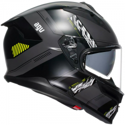 CASCO AGV K7 KYBER MATT GREY/YELLOW FLUO