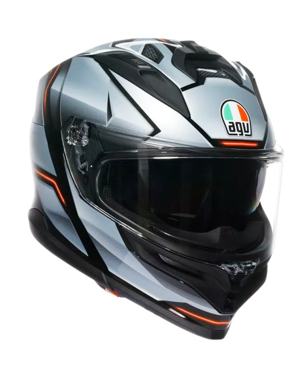 CASCO AGV K7 JAEGER BLACK/SILVER