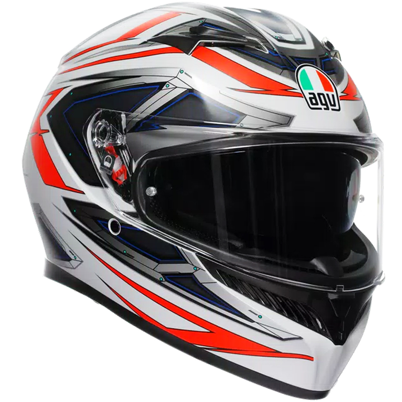 CASCO AGV K3 SPACE MATT WHITE/RED FLUO