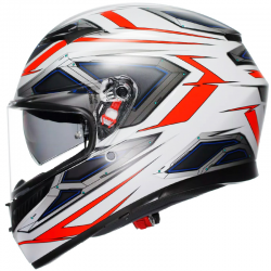 CASCO AGV K3 SPACE MATT WHITE/RED FLUO