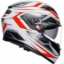 CASCO AGV K3 SPACE MATT WHITE/RED FLUO