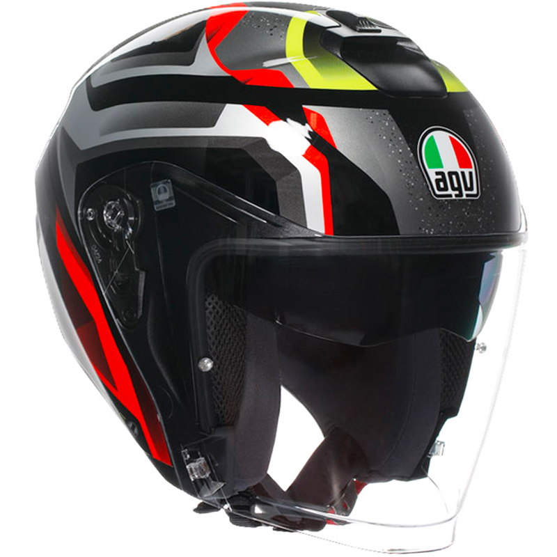 CASCO AGV IRIDES ZURIGO BLACK/RED/YELLOW FLUO