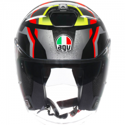 CASCO AGV IRIDES ZURIGO BLACK/RED/YELLOW FLUO