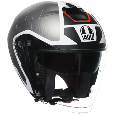 CASCO AGV IRIDES TRIESTE BLACK/WHITE/RED