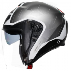 CASCO AGV IRIDES TRIESTE BLACK/WHITE/RED