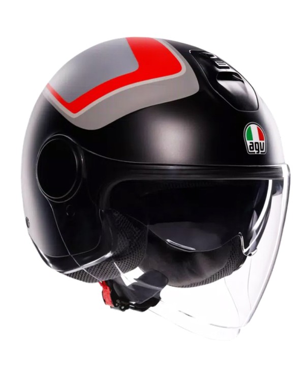 CASCO AGV ETERES SCAGLIERI MATT GREY/RED