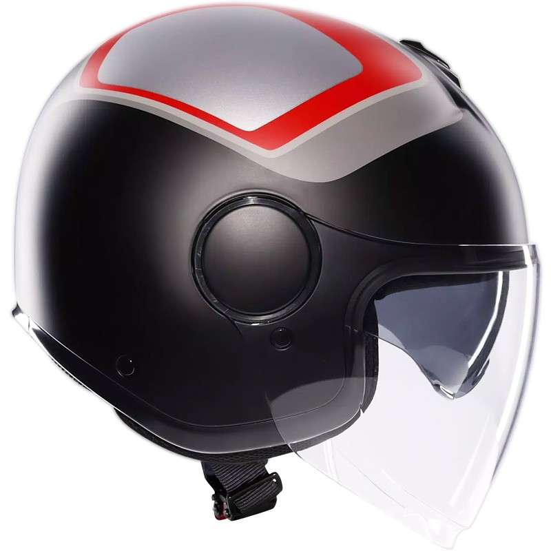 CASCO AGV ETERES SCAGLIERI MATT GREY/RED