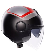 CASCO AGV ETERES SCAGLIERI MATT GREY/RED