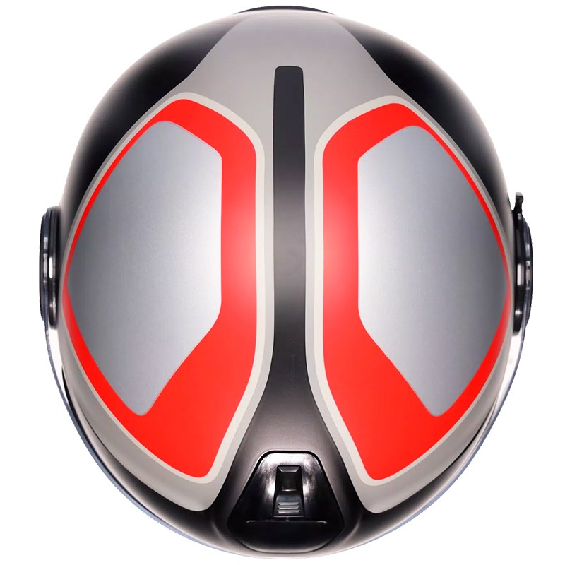 CASCO AGV ETERES SCAGLIERI MATT GREY/RED