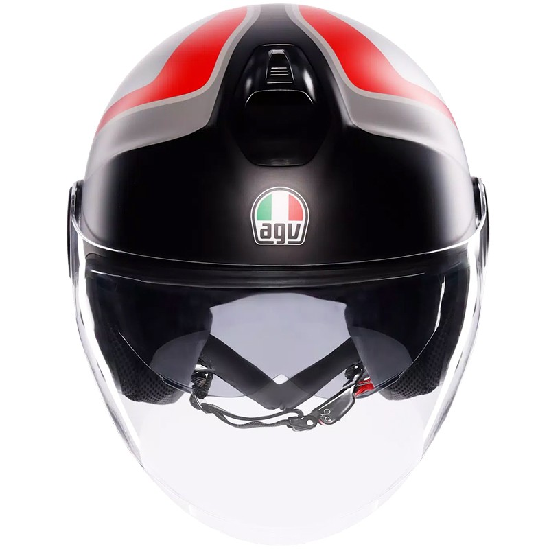 CASCO AGV ETERES SCAGLIERI MATT GREY/RED