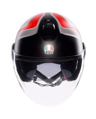 CASCO AGV ETERES SCAGLIERI MATT GREY/RED