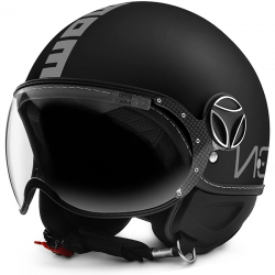 CASCO MOMO DESIGN FGTR CLASSIC MATT BLACK/SILVER