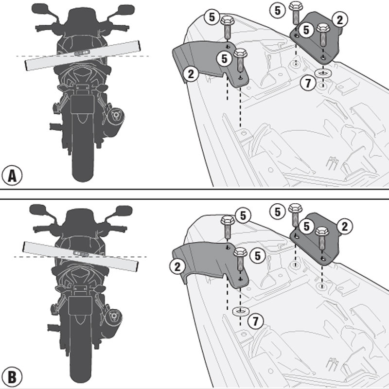 KIT DE FIJACION MALETAS LATELARES GIVI 1121KIT HONDA CBX500