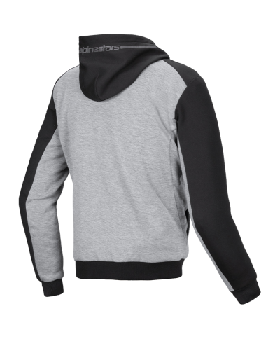 SUDADERA ALPINESTARS CHROME V2 SPORT BLACK/GREY HEATHER/RED FLUO