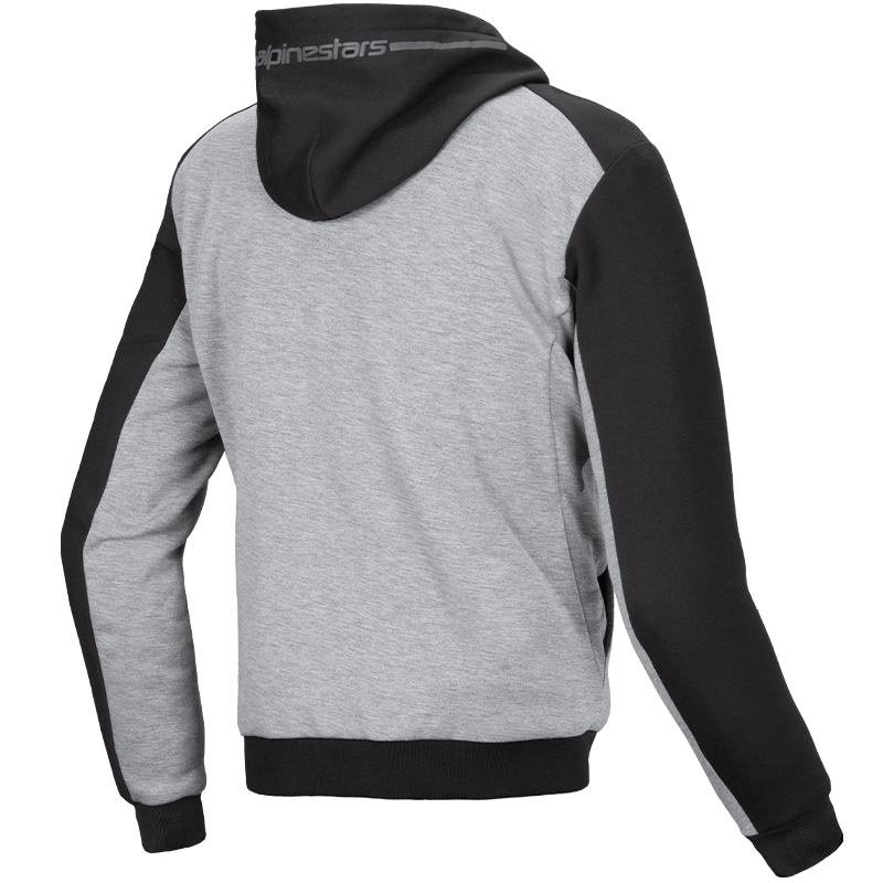 SUDADERA ALPINESTARS CHROME V2 SPORT BLACK/GREY HEATHER/RED FLUO