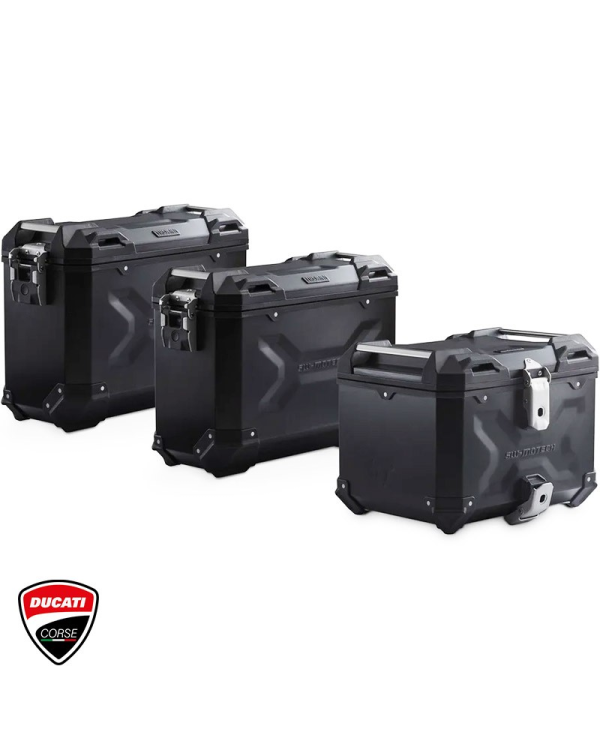 PACK MALETAS LATERALES + BAUL + BOLSAS + SOPORTES SW-MOTECH DUCATI ADV.22.807.75000/B