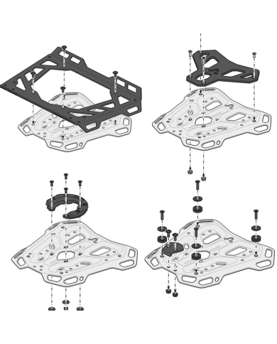 KIT DE FIJACIÓN POSTERIOR SW-MOTECH ADVENTURE-RACK BMW GPT.07.975.19100/B