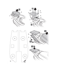KIT DE FIJACIÓN POSTERIOR SHAD V0BV41ST PIAGGIO BEVERLY 400/300 | Fijaciones Top Case de moto | %brands%